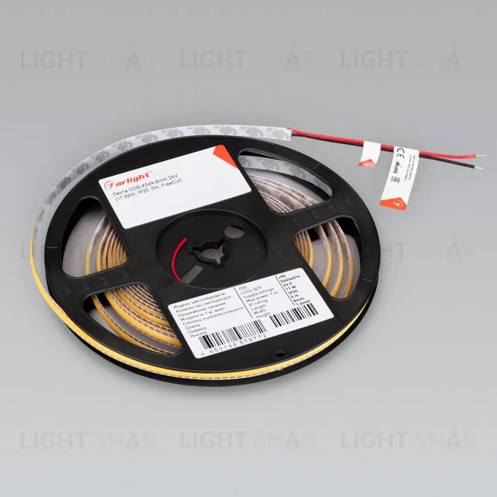 Светодиодная лента Arlight COB-X544-8mm 24V Day4000 (11 W/m, IP20, 5m, FreeСut) 043416(1) 043416(1)