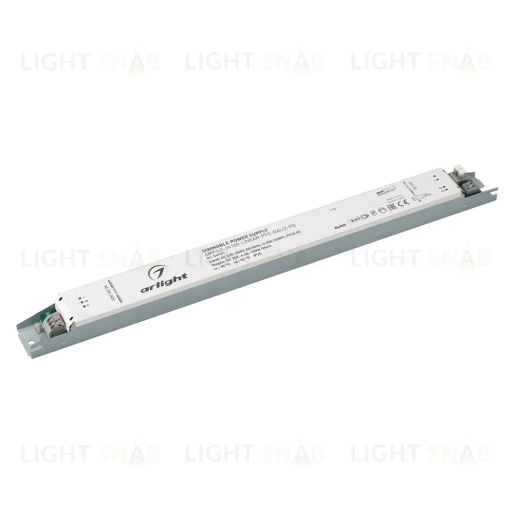 Блок питания Arlight ARV-LG-24100-LINEAR-PFC-DALI2-PD (24V, 4.2A, 100W) (IP20 Металл) 049481 049481