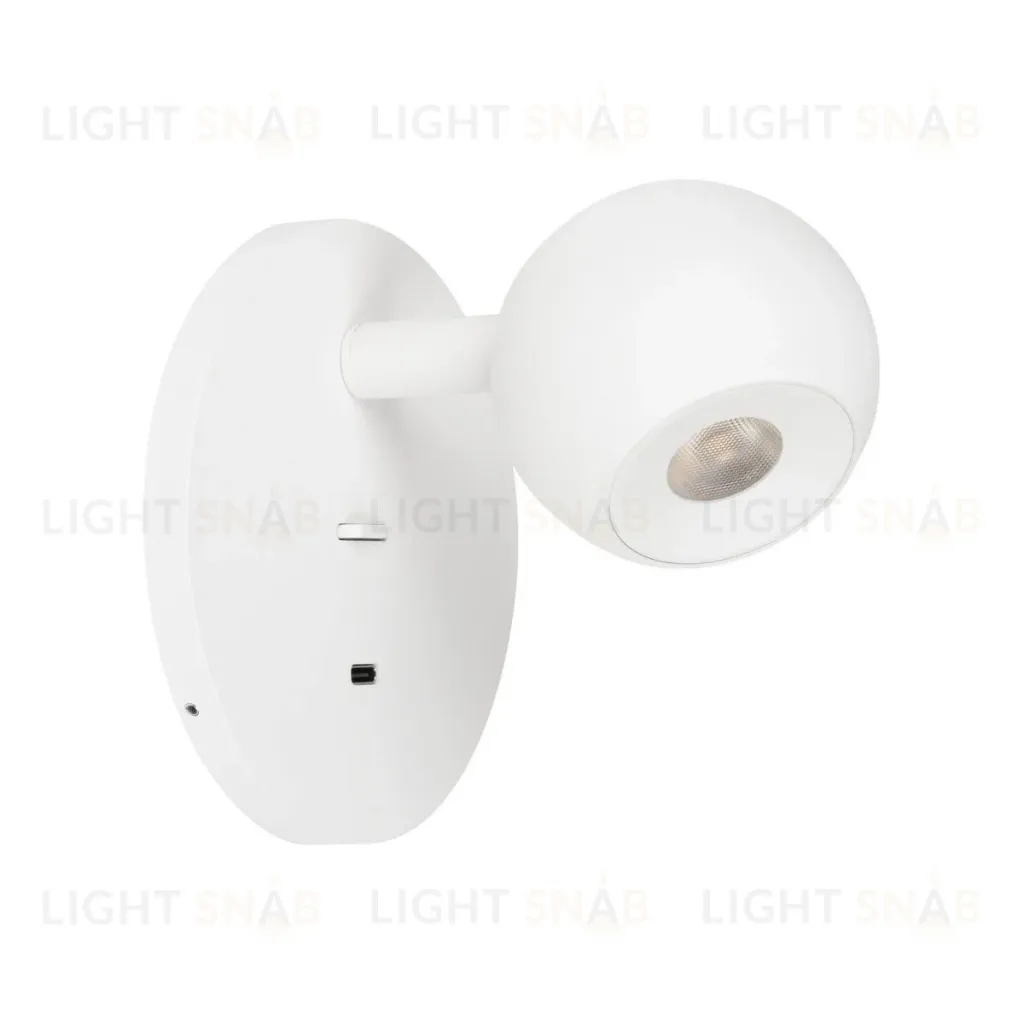 Настенный светильник Arlight SP-OTTORI-WALL-CHARGE-6W Warm3000 (WH, 30 deg, 230V, USB-C) (IP20 Металл) 058477 058477