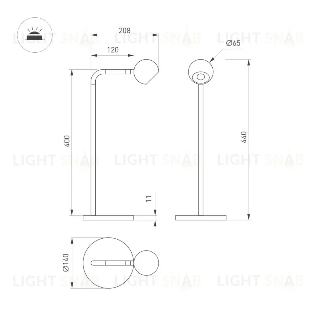 Настольная лампа Arlight SP-OTTORI-TAB-6W Warm3000 (BR, 30 deg, 230V) (IP20 Металл) 058487 058487