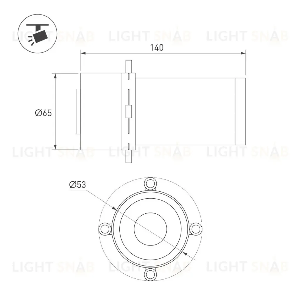 Насадка кадрирующая Arlight LGD-ARTIFACT-CROP-ZOOM-R65 (BK, 18-35 deg.) (Металл) 057115 057115