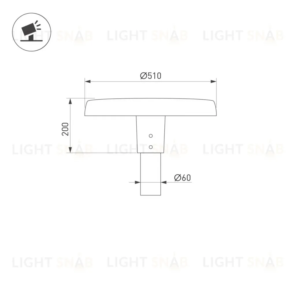Уличный светильник Arlight ALT-CAN-50W Warm3000 (BK, 140 deg, 230V) (IP65 Металл) 051859 051859