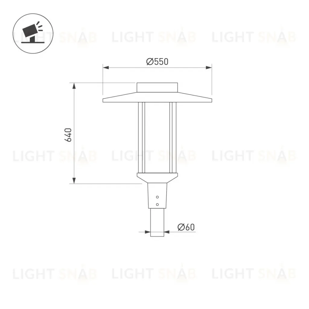 Уличный светильник Arlight ALT-MASAR-50W Warm3000 (BK, 150x30 deg, 230V) (IP65 Металл) 057268 057268