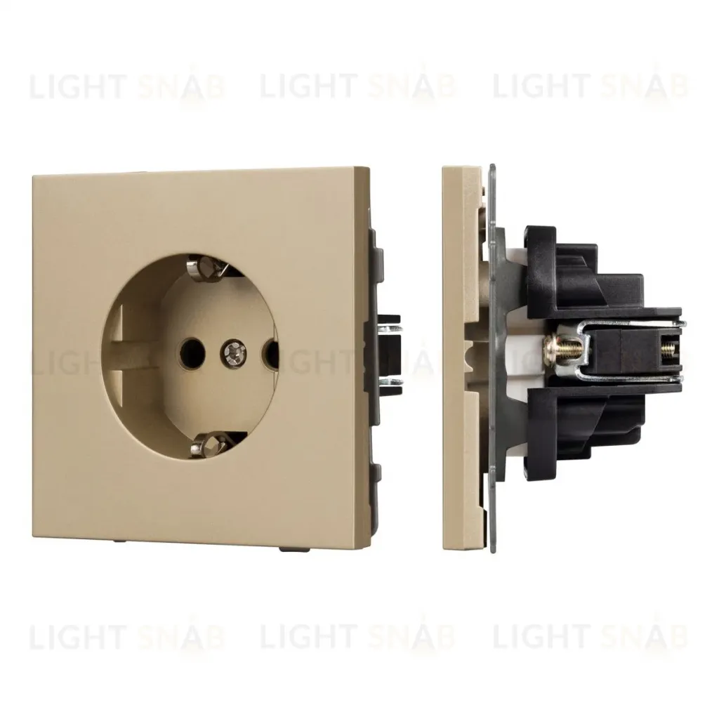 Механизм электрической розетки Arlight SCT-NOBE-MEU1-SFPL-GD (230V, 16A) 054278 054278