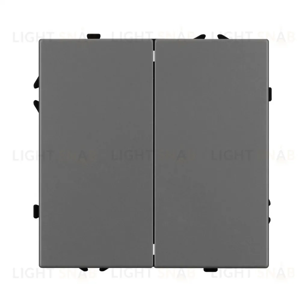 Механизм выключателя двухклавишный проходной Arlight SWT-NOBE-MKP2-SFPL-GR (230V, 10A) 054257 054257