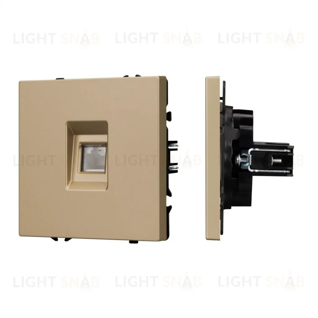 Механизм компьютерной розеткиArlight  SCT-NOBE-MPC1-SFPL-GD (RJ-45, CAT6) 054306 054306