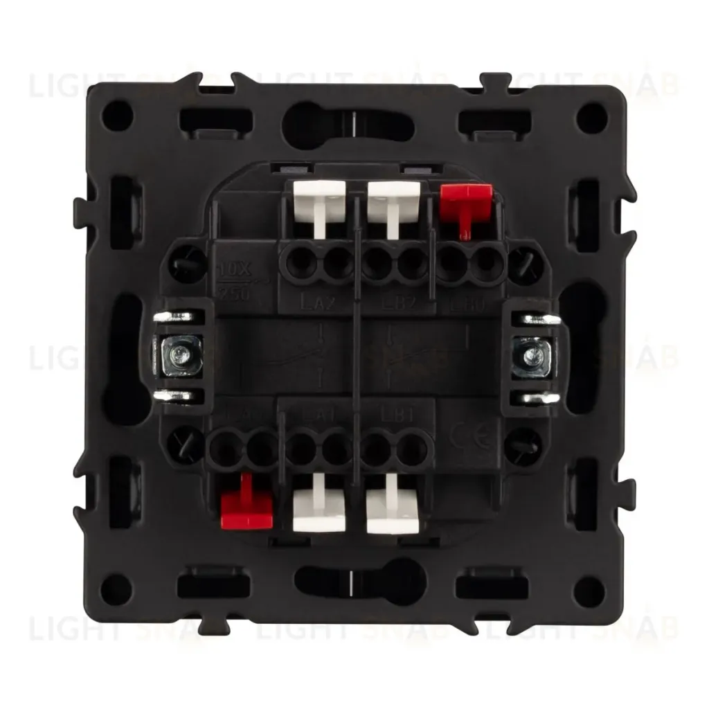 Механизм выключателя двухклавишный проходной Arlight LED SWT-NOBE-MKP2-SFPL-L-GR (230V, 10A) 054269 054269