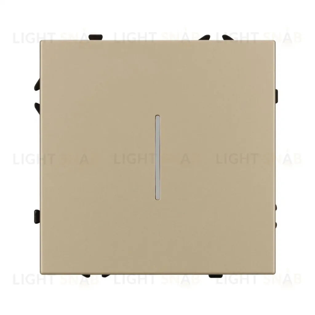 Механизм выключателя одноклавишный проходной Arlight LED SWT-NOBE-MKP1-SFPL-L-GD (230V, 10A) 054262 054262