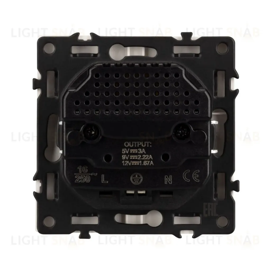 Механизм розетки с USB зарядкой Arlight SCT-NOBE-MUAC-SFPL-GD (230V, 16A) 054286 054286