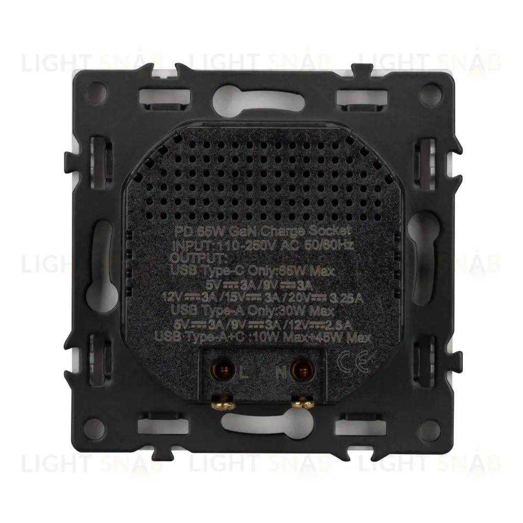 Механизм розетки с быстрой USB зарядкой Arlight SCT-NOBE-MUAC-SFPL-FC-WH (65W, QC3) 054316 054316