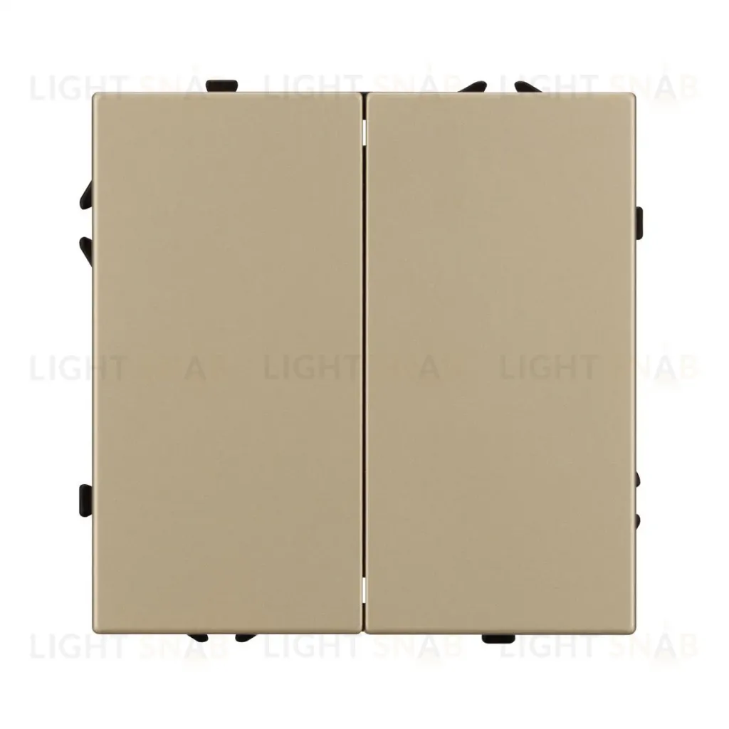 Механизм выключателя двухклавишный непроходной Arlight SWT-NOBE-MK02-SFPL-GD (230V, 10A) 054253 054253