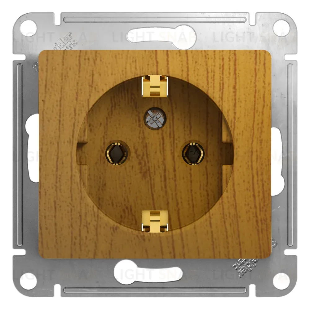 Розетка с/з Systeme Electric Glossa Дерево Дуб GSL000543 GSL000543