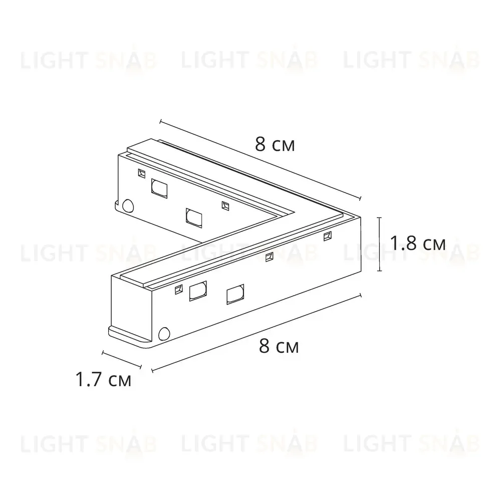 Коннектор угловой для магнитного шинопровода Arte Lamp Optima A744406 A744406