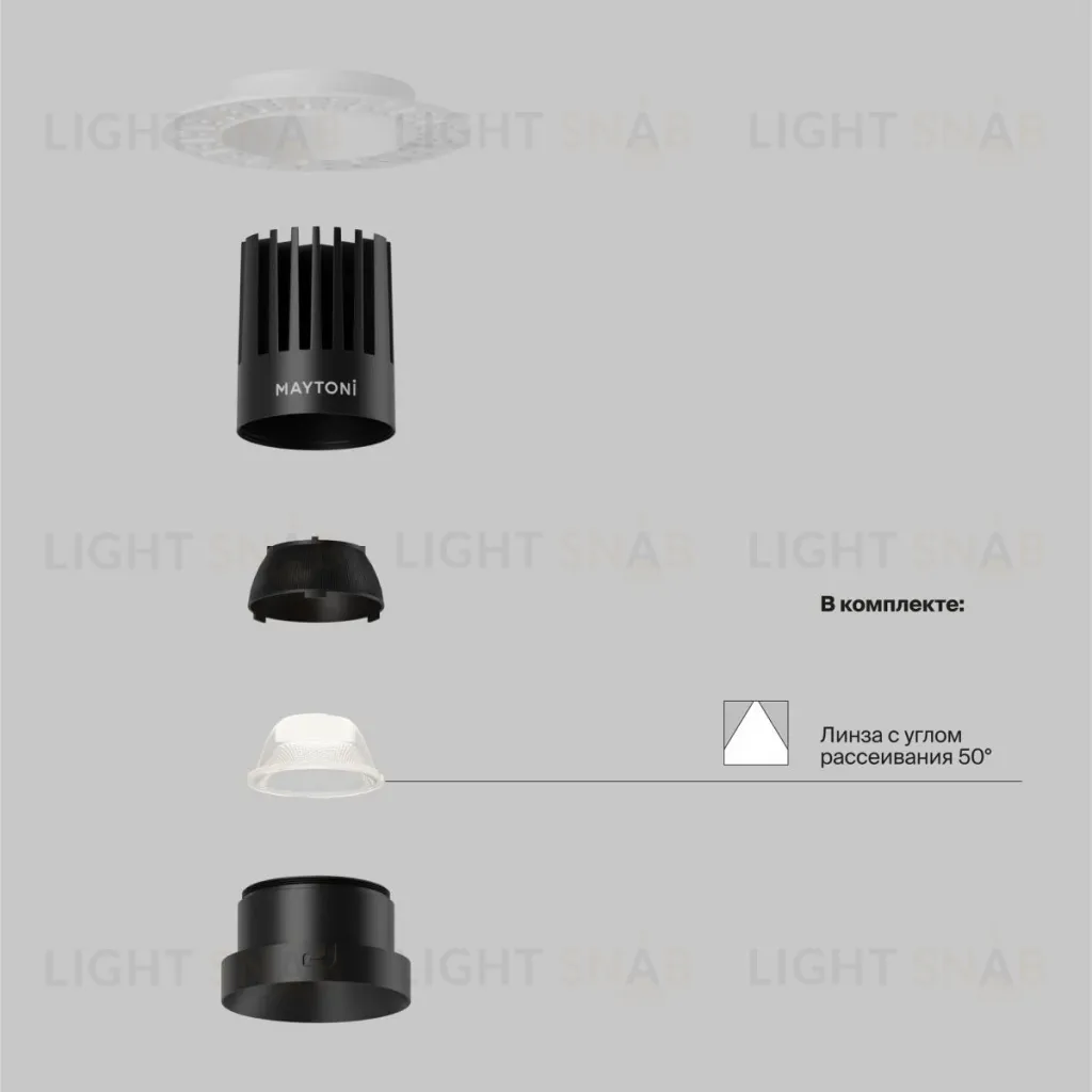 Встраиваемый светильник Maytoni Technical Dip DL121-15W-3K-TRS-B DL121-15W-3K-TRS-B
