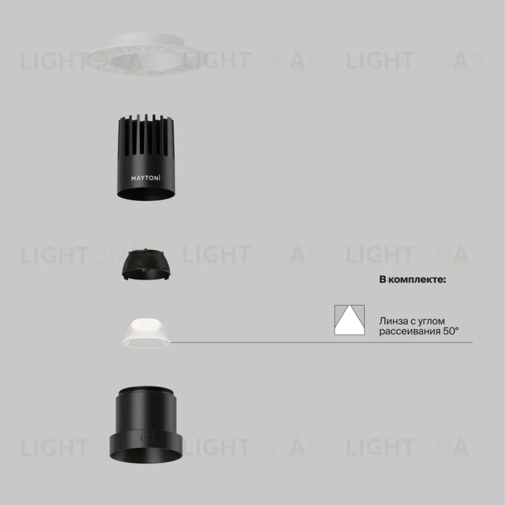 Встраиваемый светильник Maytoni Technical Dip DL120-10W-3K-TRS-B DL120-10W-3K-TRS-B