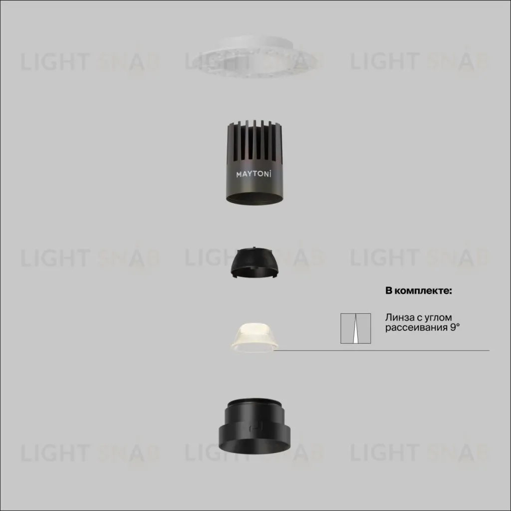 Встраиваемый светильник Maytoni Technical Dip DL124-10W-3K-TRS-B DL124-10W-3K-TRS-B