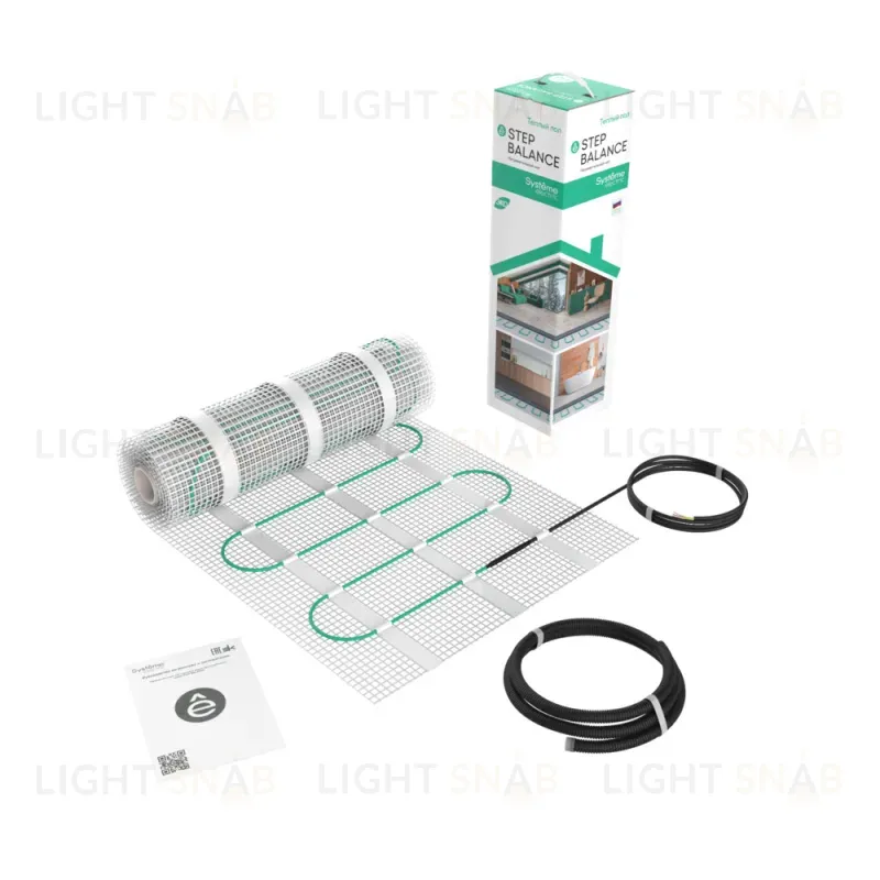 Мат нагревательный 150 Вт/м2, 225 Вт, 1,5 м2 Systeme Electric Step Balance SBM150015 SBM150015