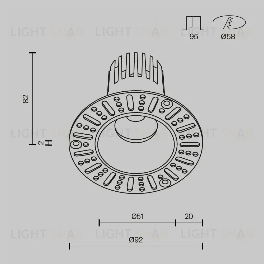 Встраиваемый светильник Maytoni Technical Dip DL124-10W-3K-TRS-W DL124-10W-3K-TRS-W
