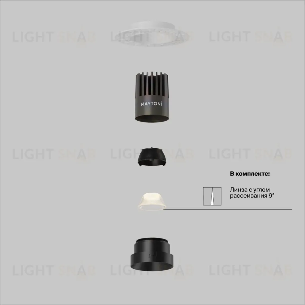Встраиваемый светильник Maytoni Technical Dip DL124-10W-4K-TRS-B DL124-10W-4K-TRS-B