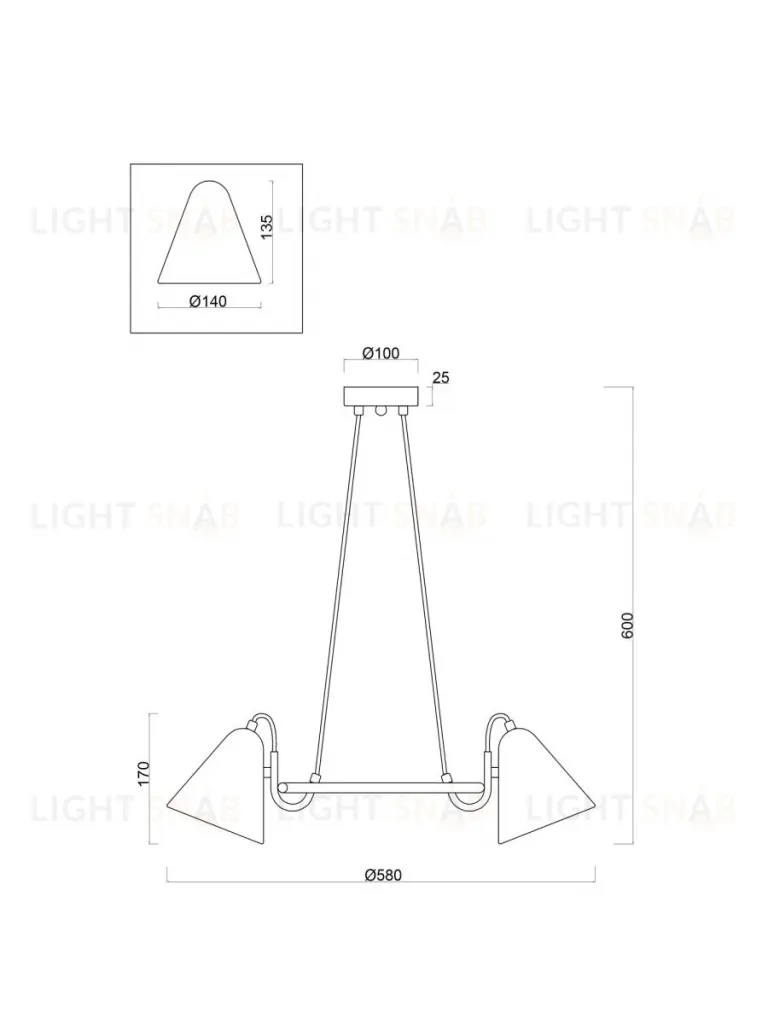 Подвесной светильник Freya Falke Market FR8001PL-03WG FR8001PL-03WG