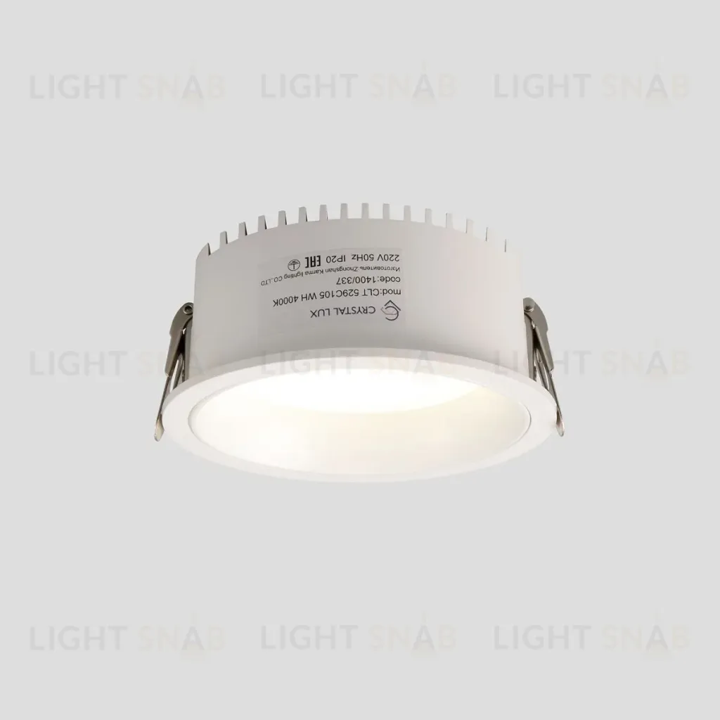 Встраиваемый светильник Crystal Lux CLT 529C105 WH 4000K CLT 529C105 WH 4000K