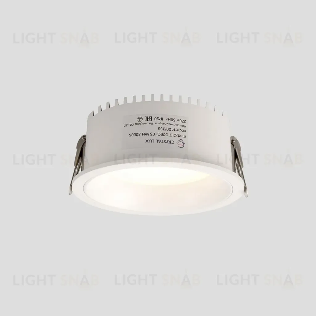 Встраиваемый светильник Crystal Lux CLT 529C105 WH 3000K CLT 529C105 WH 3000K