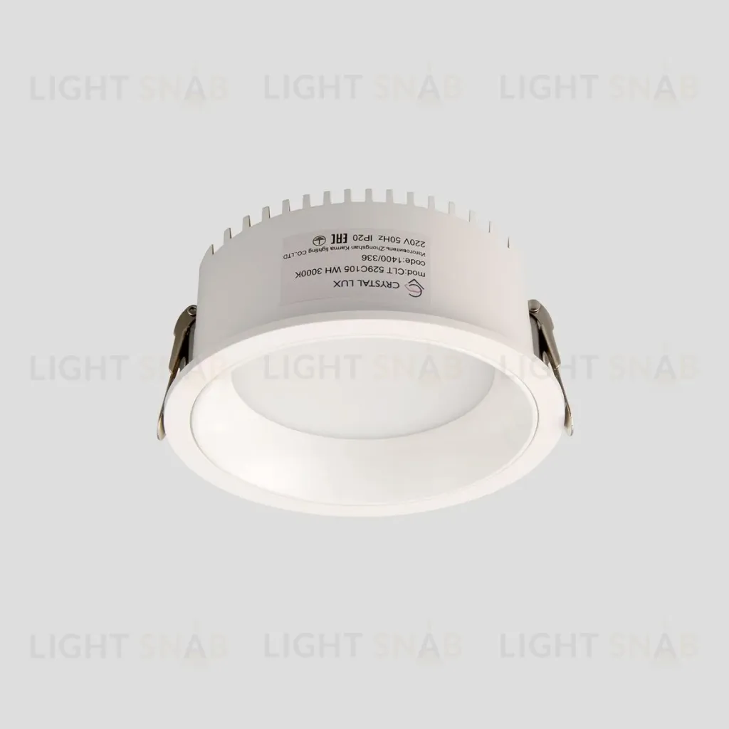 Встраиваемый светильник Crystal Lux CLT 529C105 WH 3000K CLT 529C105 WH 3000K