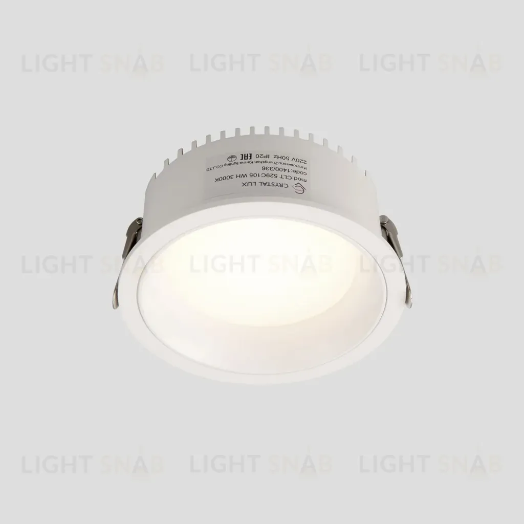 Встраиваемый светильник Crystal Lux CLT 529C105 WH 3000K CLT 529C105 WH 3000K