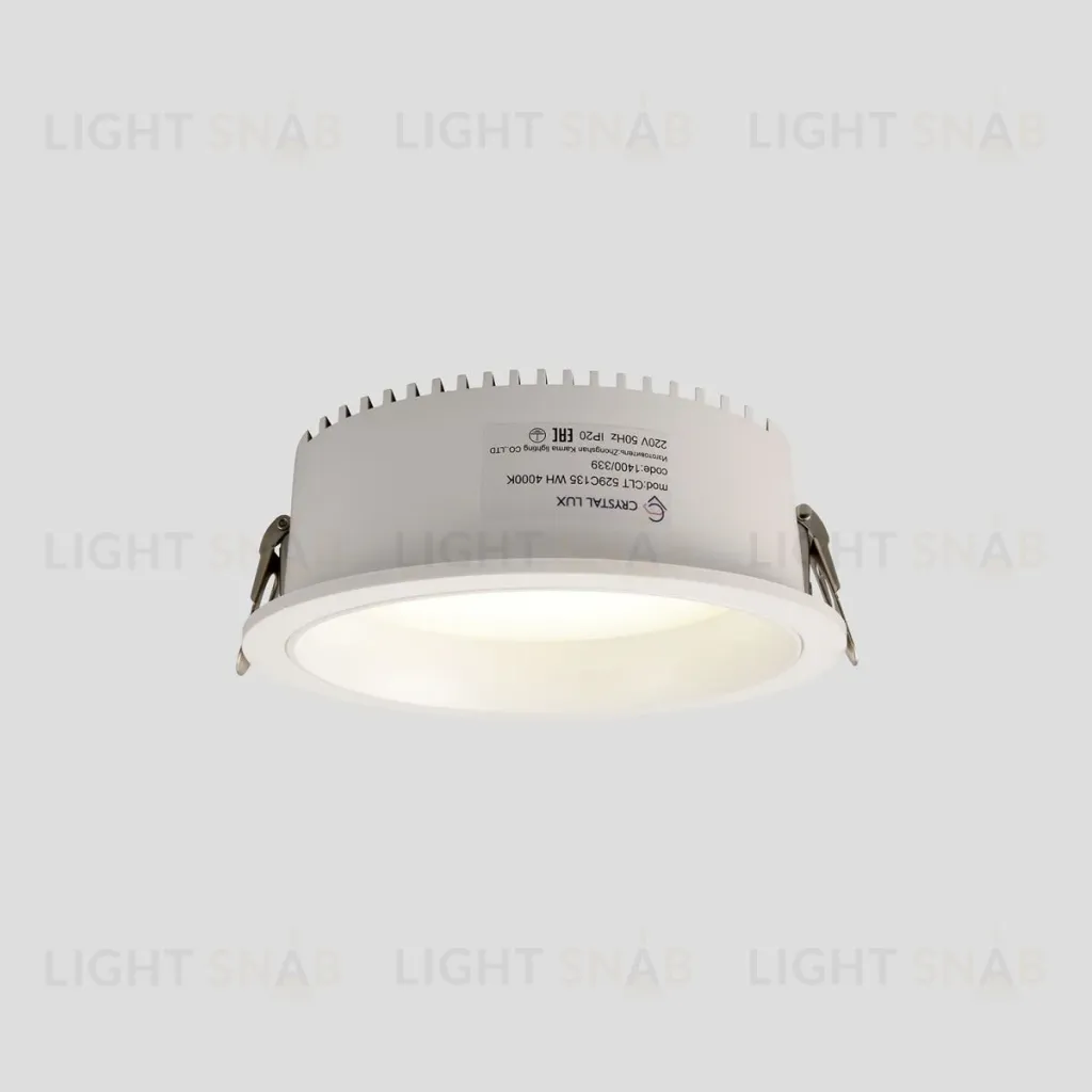 Встраиваемый светильник Crystal Lux CLT 529C135 WH 4000K CLT 529C135 WH 4000K