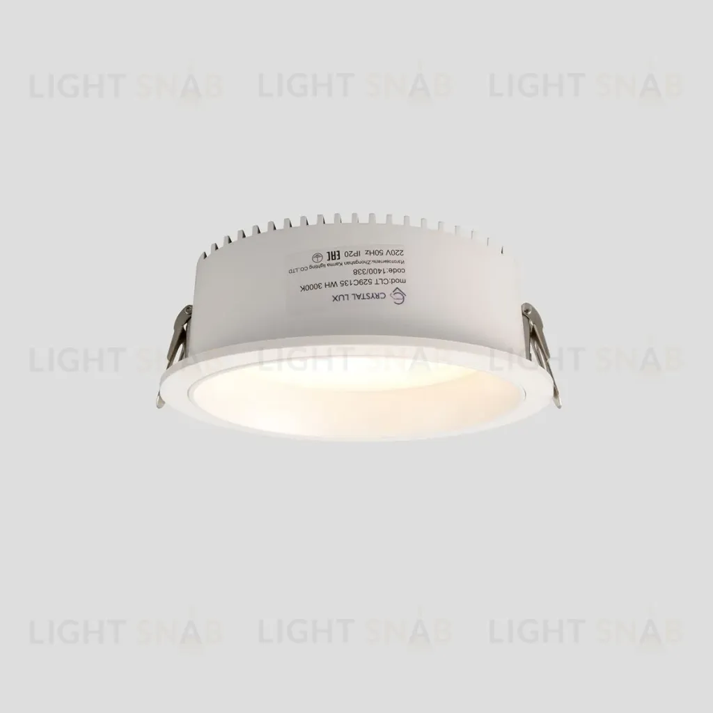 Встраиваемый светильник Crystal Lux CLT 529C135 WH 3000K CLT 529C135 WH 3000K