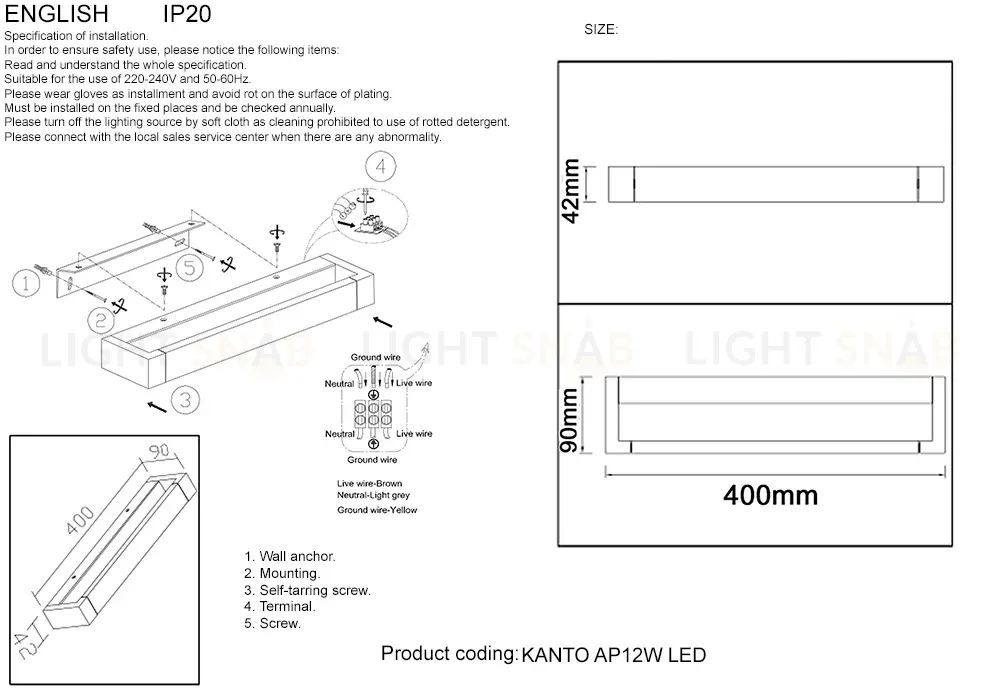 Настенный светильник Crystal Lux KANTO AP12W LED BL KANTO AP12W LED BL