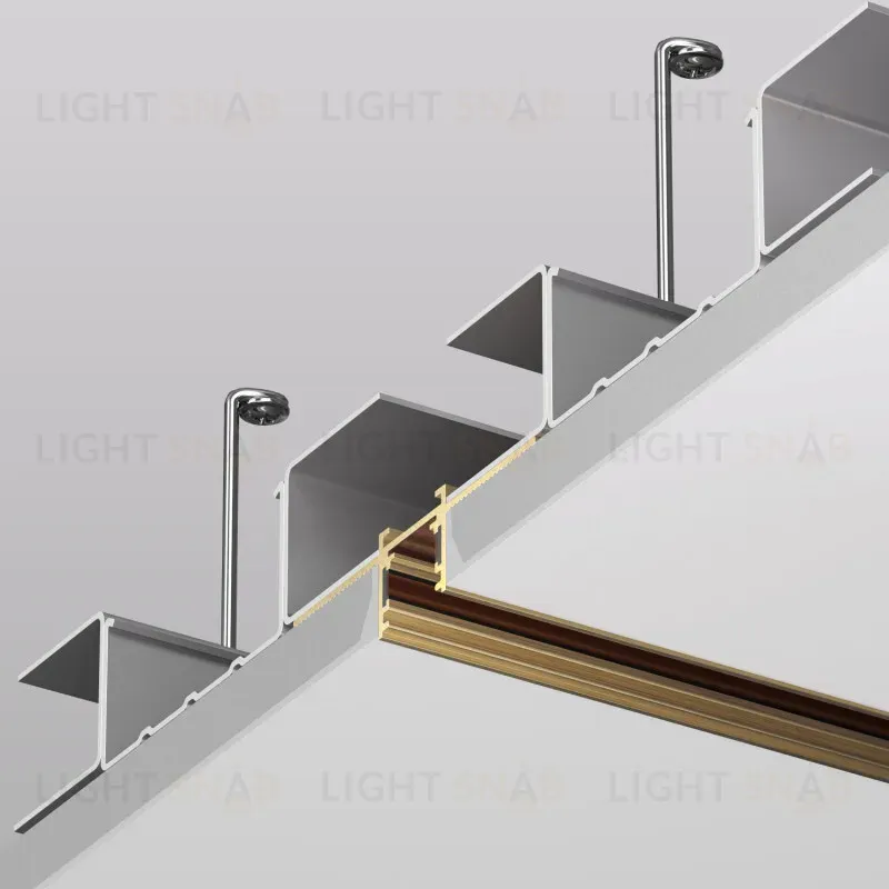 Шинопровод магнитный встраиваемый для ГКЛ Denkirs Shine Hide TR5702-SB TR5702-SB