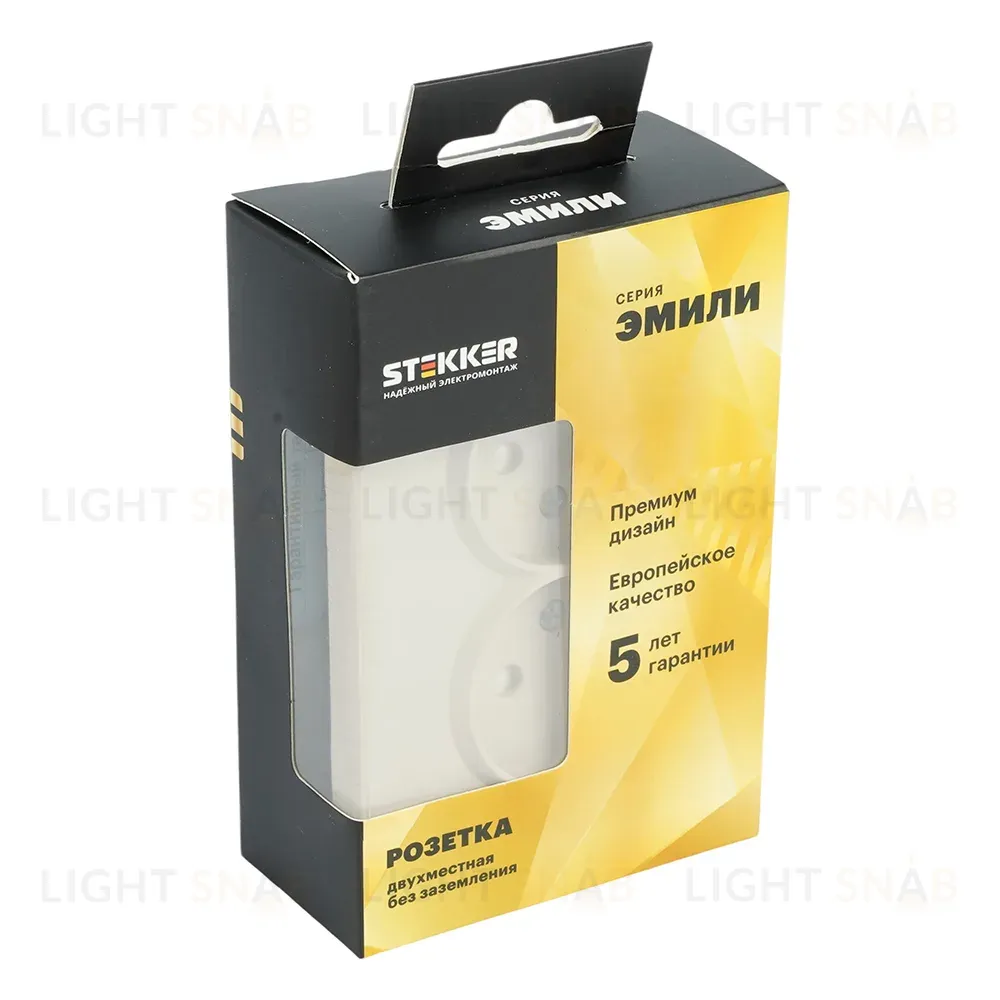 Розетка 2-местная с защитной шторкой Stekker Эмили б/з 250В 16А RST16-5116-08 кашемир soft touch 49903 49903
