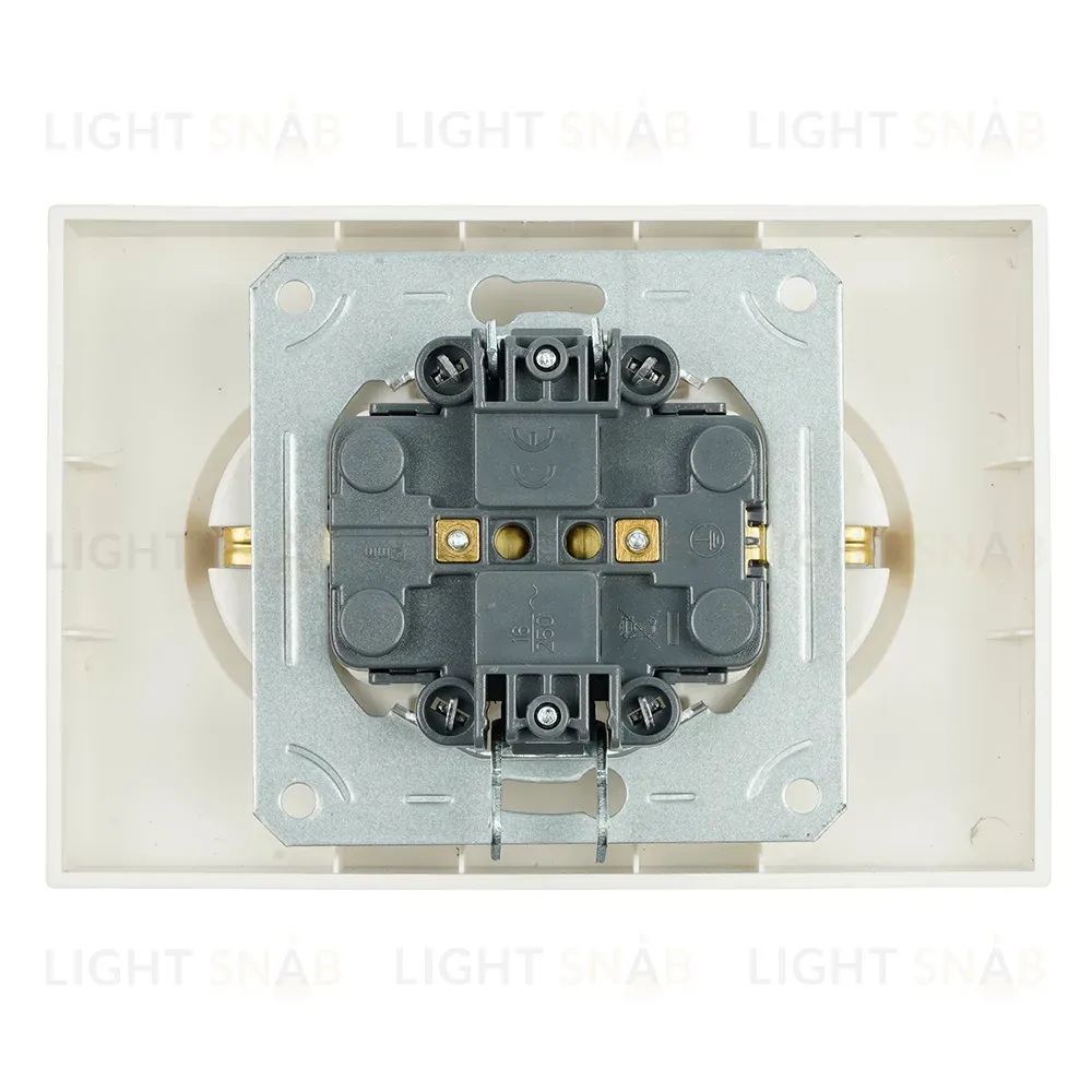 Розетка 2-местная с защитной шторкой Stekker Эмили с/з 250В 16А RST16-5114-08 кашемир soft touch 49908 49908