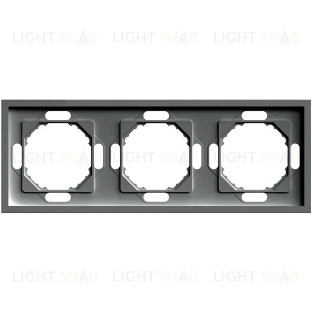 Рамка 3-местная Stekker Эмили PFR00-5003-09 антрацит soft touch 49938 49938