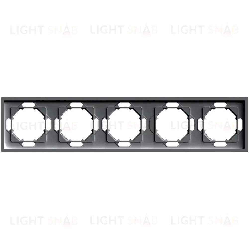 Рамка 5-местная Stekker Эмили PFR00-5005-09 антрацит soft touch 49940 49940