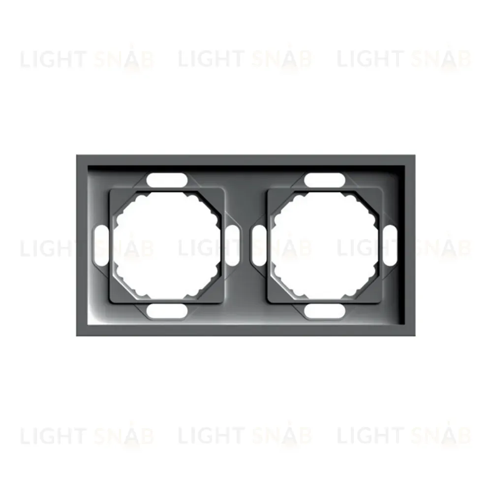 Рамка 2-местная Stekker Эмили PFR00-5002-09 антрацит soft touch 49937 49937