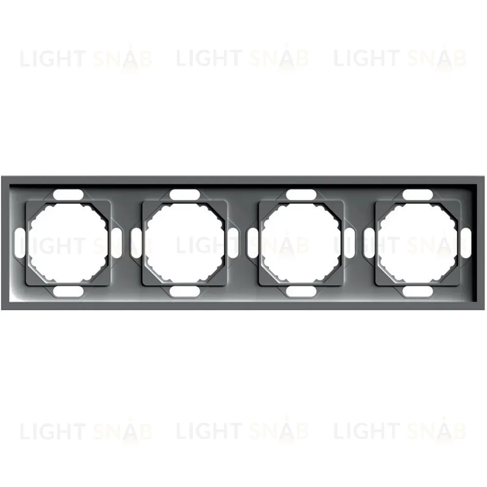 Рамка 4-местная Stekker Эмили PFR00-5004-09 антрацит soft touch 49939 49939