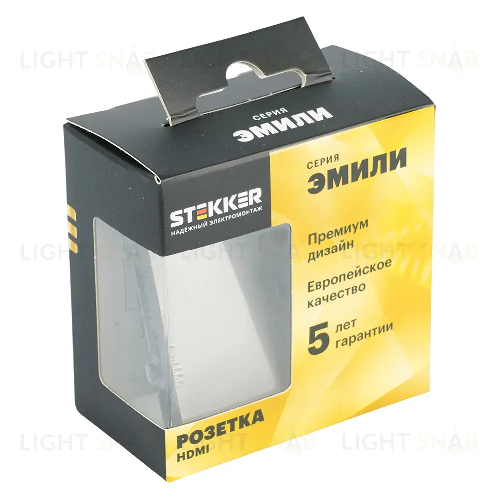 Розетка HDMI 2.0 Type A (механизм) Stekker Эмили RST00-5118-09 антрацит soft touch 50168 50168
