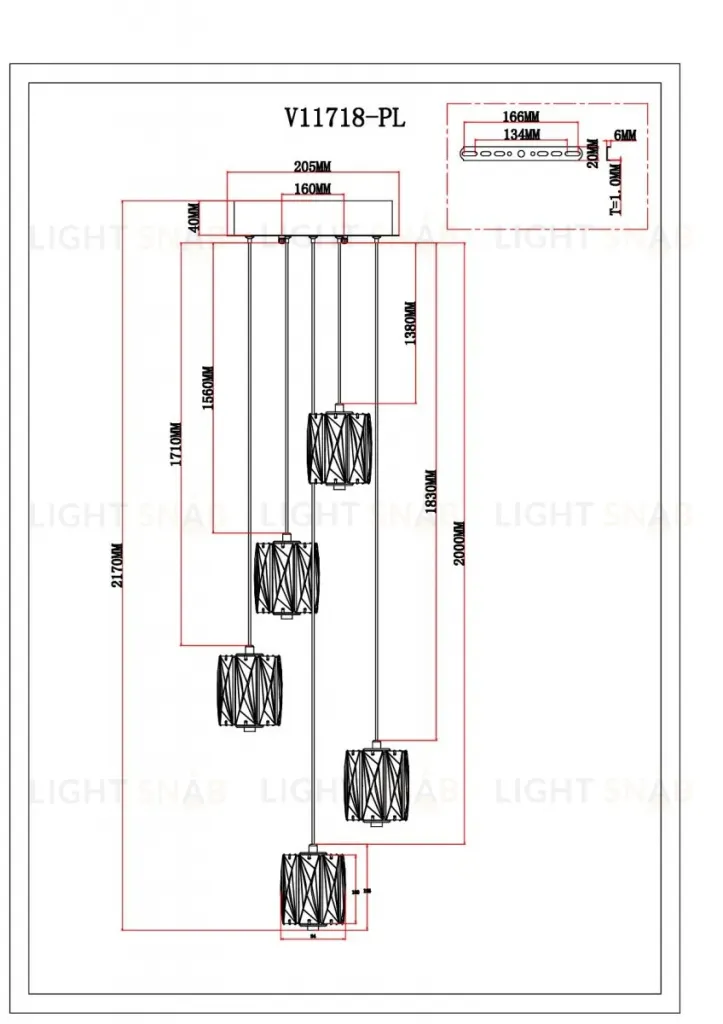 Подвесной светильник Moderli Prismique V11718-PL V11718-PL