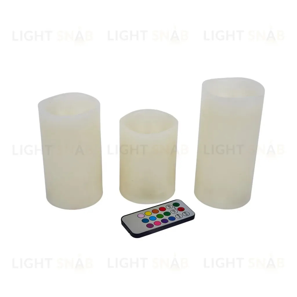 Набор свечей светодиодных Uniel ULD-F052 RGB RC CANDLE SET3 UL-00007259 ULD-F052 RGB RC CANDLE SET3