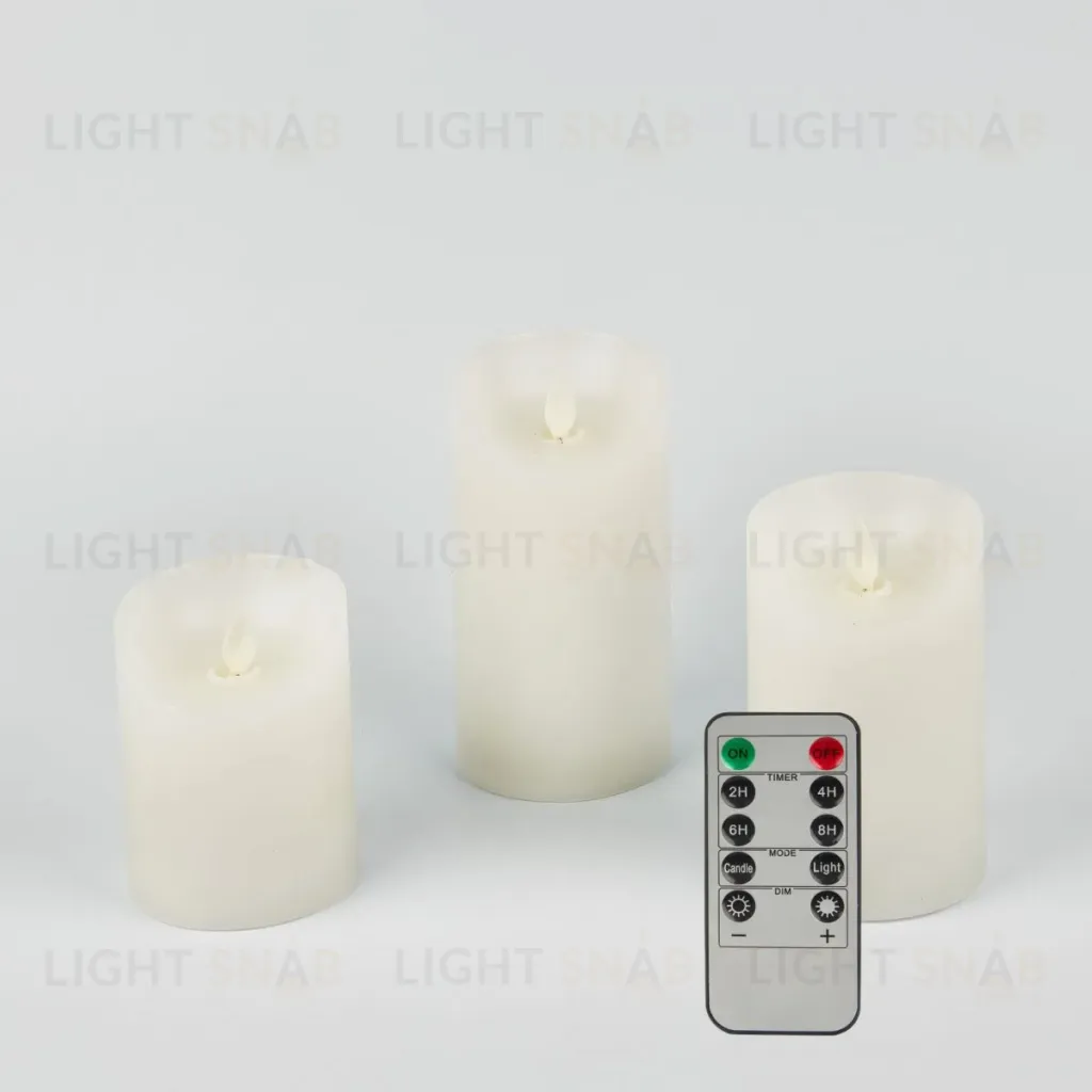Набор свечей светодиодных Uniel ULD-F055 WARM WHITE RC CANDLE SET3 UL-00008623 ULD-F055 WARM WHITE RC CANDLE SET3
