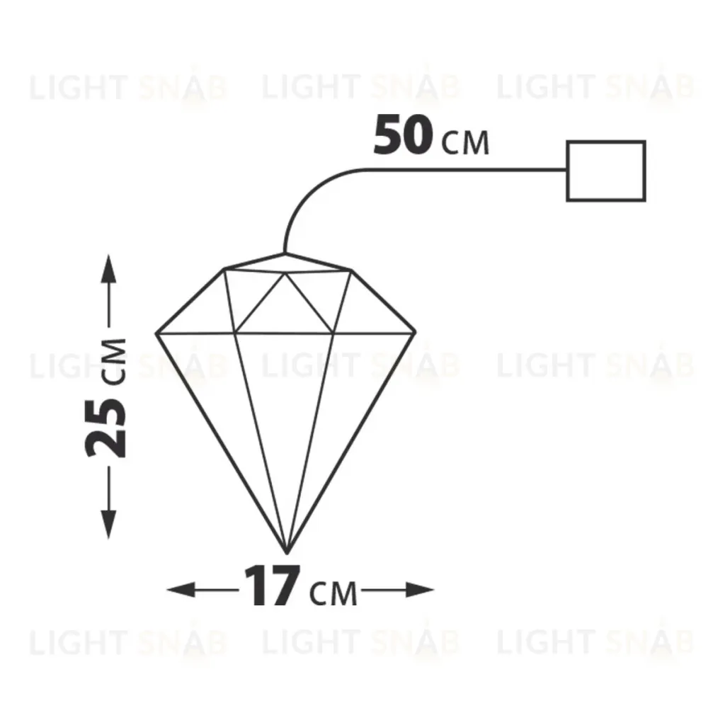 Светильник декоративный Брильянт на батарейках Uniel ULD-R507 3АА DIAMOND UL-00011057 ULD-R507 3АА DIAMOND
