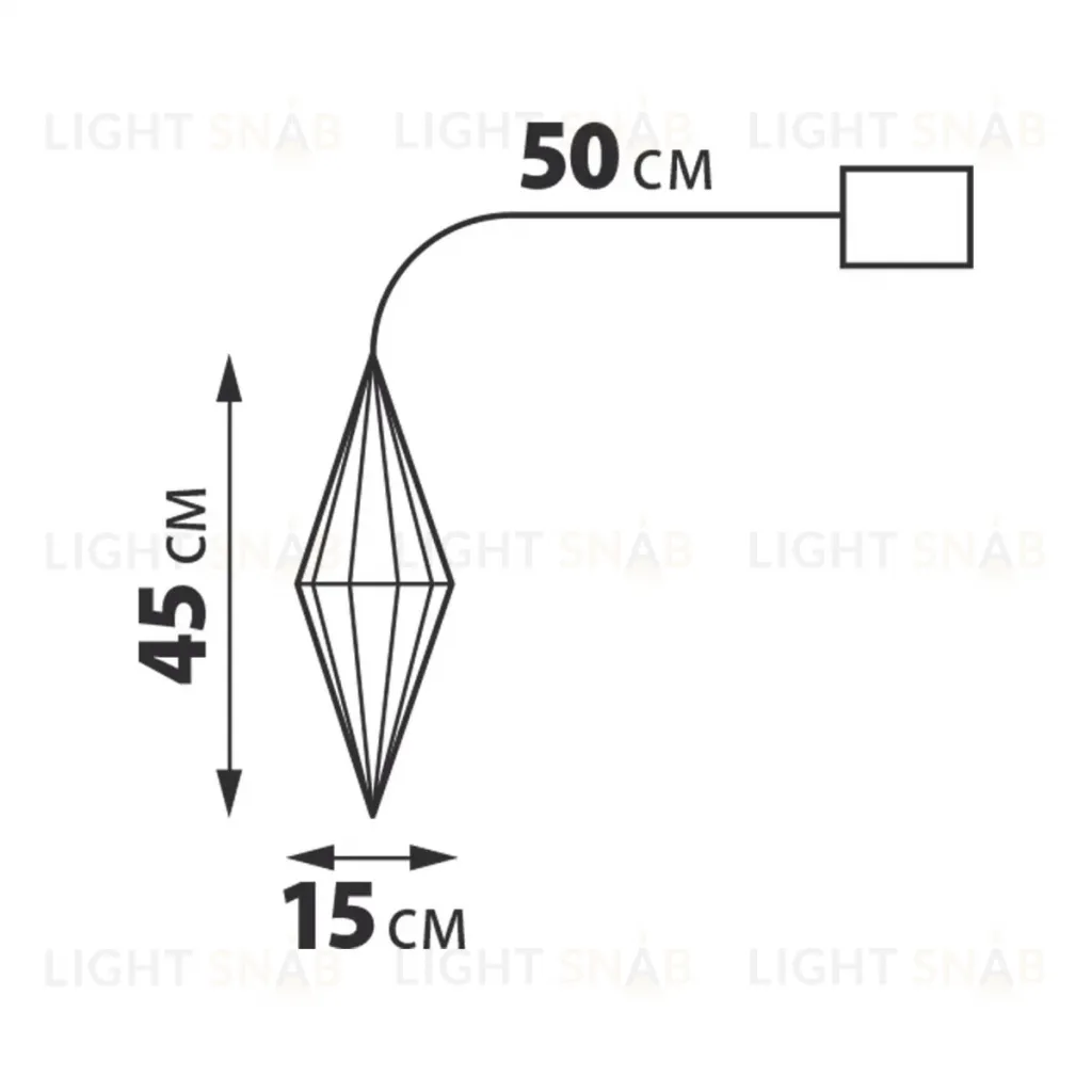 Светильник декоративный Брильянт на батарейках Uniel ULD-R506 3АА DIAMOND UL-00011056 ULD-R506 3АА DIAMOND