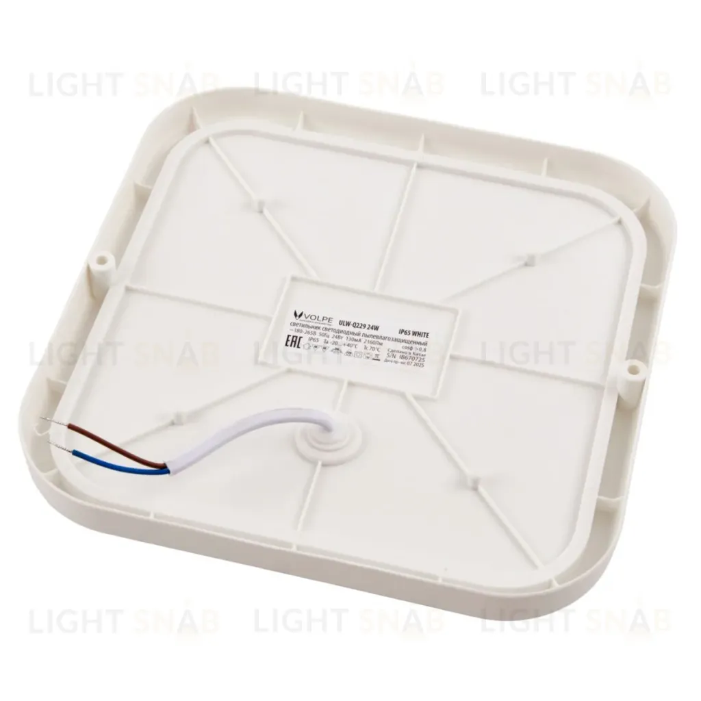 Накладной светильник влагозащищенный Volpe ULW-Q229 24W/4000K IP65 WHITE UL-00013192 ULW-Q229 24W/4000K IP65 WHITE