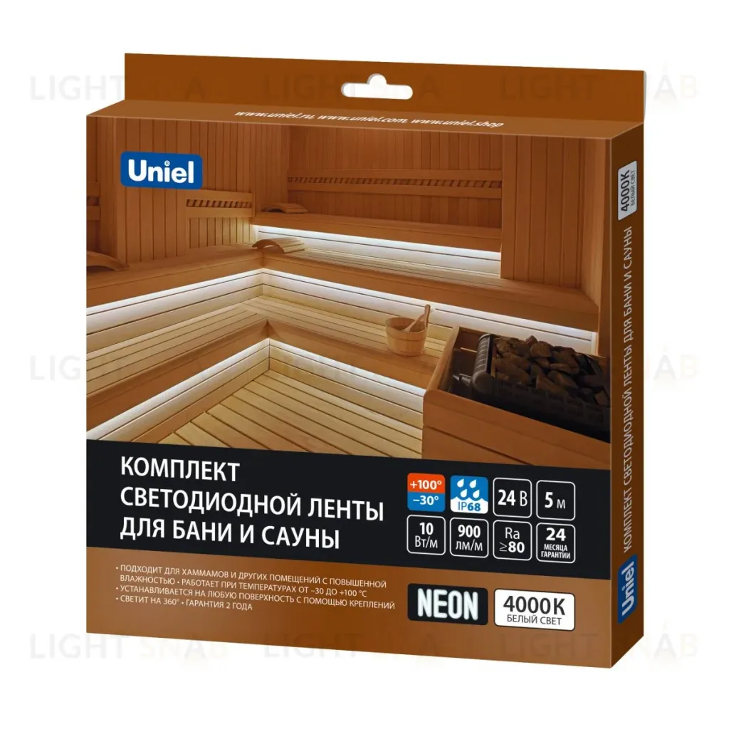 Комплект гибкого неона Uniel ULS-N40-2835-120LED/m-16mm-IP68-DC24V-10W/m-5M-4000K NEON SET01 UL-00012844 ULS-N40-2835-120LED/m-16mm-IP68-DC24V-10W/m-5M-4000K NEON SET01