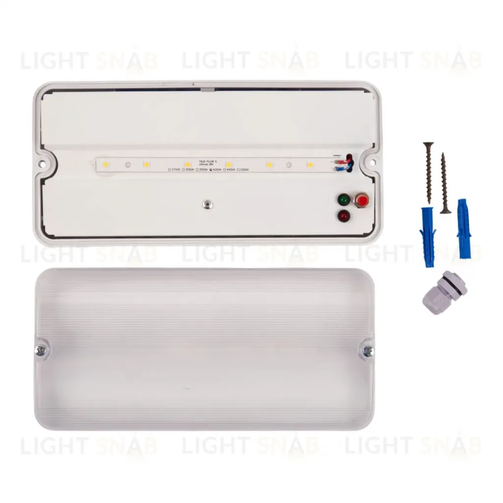 Светильник пылевлагозащищенный Uniel ULW-K25B 6W/4000K/EMG IP65 WHITE UL-00013352 ULW-K25B 6W/4000K/EMG IP65 WHITE