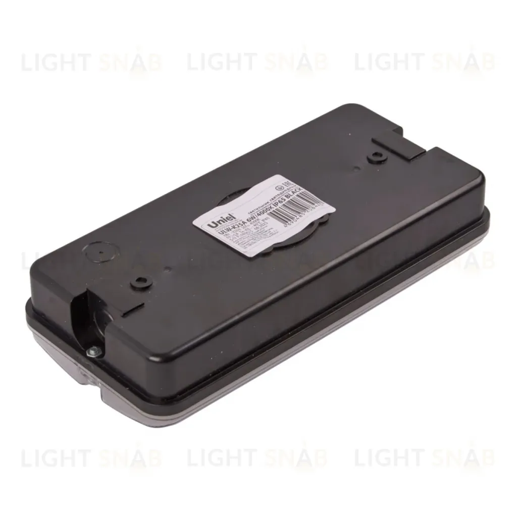 Светильник пылевлагозащищенный Uniel ULW-K25A 6W/4000K IP65 BLACK UL-00013351 ULW-K25A 6W/4000K IP65 BLACK