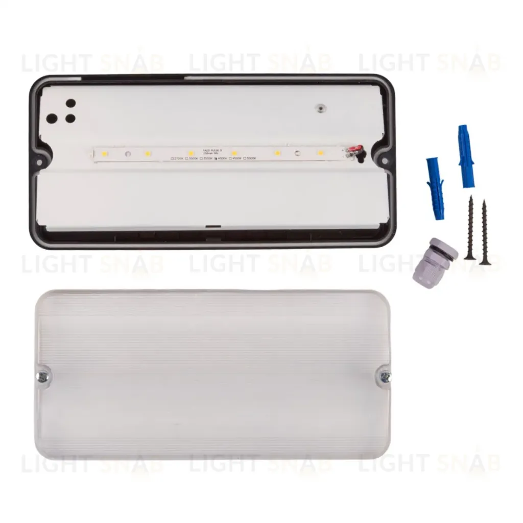 Светильник пылевлагозащищенный Uniel ULW-K25A 6W/4000K IP65 BLACK UL-00013351 ULW-K25A 6W/4000K IP65 BLACK