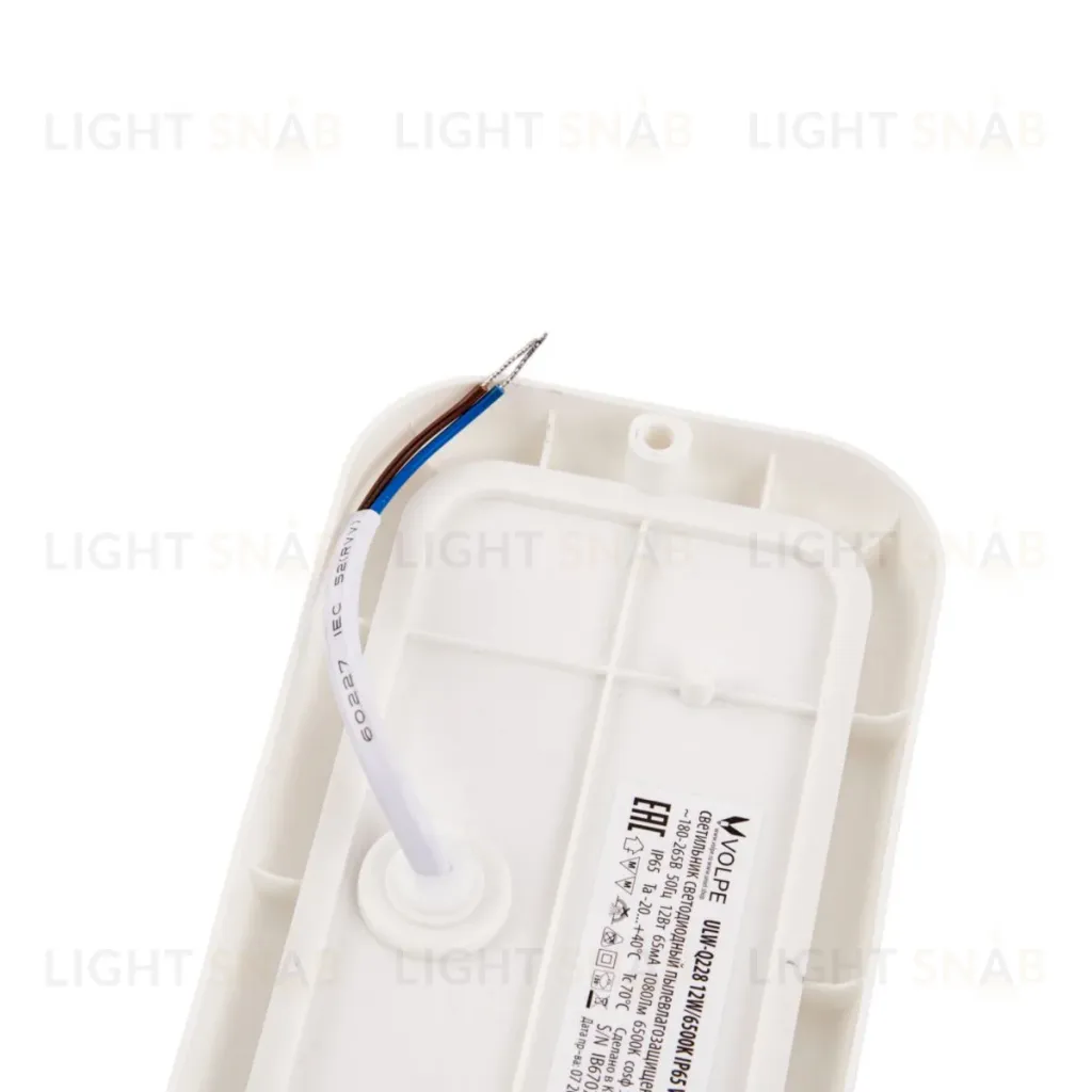 Накладной светильник влагозащищенный Volpe ULW-Q228 12W/6500K IP65 WHITE UL-00013187 ULW-Q228 12W/6500K IP65 WHITE